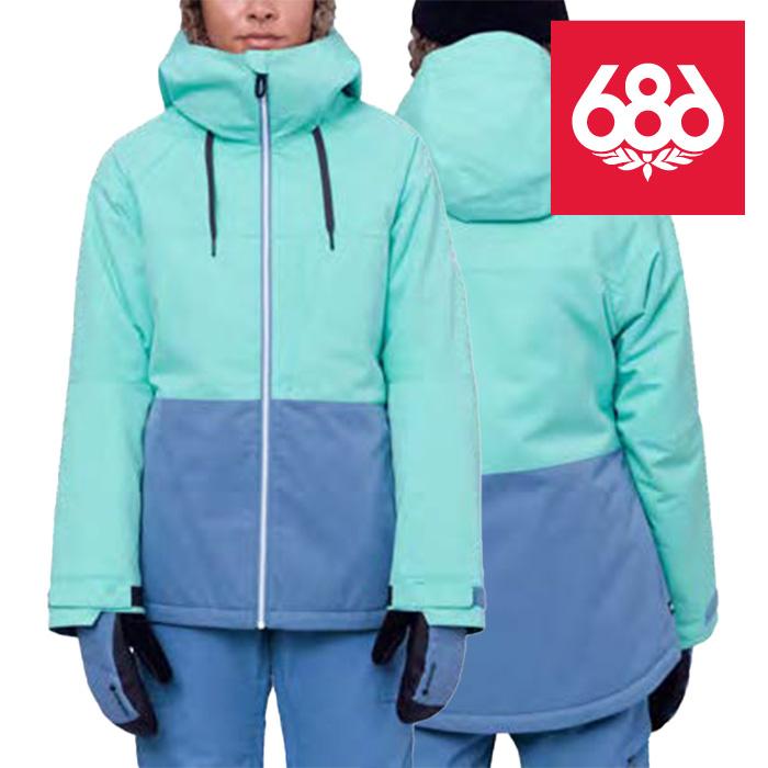 日本正規品 スノーボード ウェア シックスエイトシックス ジャケット 23-24 686 WOMEN'S ATHENA INSULATED JACKET Spearmint Colorblock ウィメンズ 女性