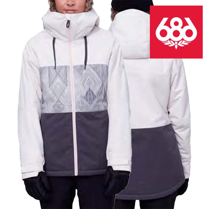 日本正規品 スノーボード ウェア シックスエイトシックス ジャケット 23-24 686 WOMEN'S ATHENA INSULATED JACKET Birch Geo Colorblock ウィメンズ 女性