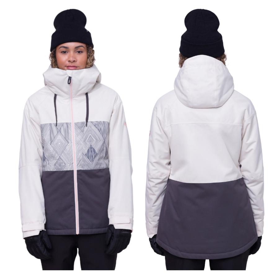 日本正規品 スノーボード ウェア シックスエイトシックス ジャケット 23-24 686 WOMEN'S ATHENA INSULATED JACKET Birch Geo Colorblock ウィメンズ 女性