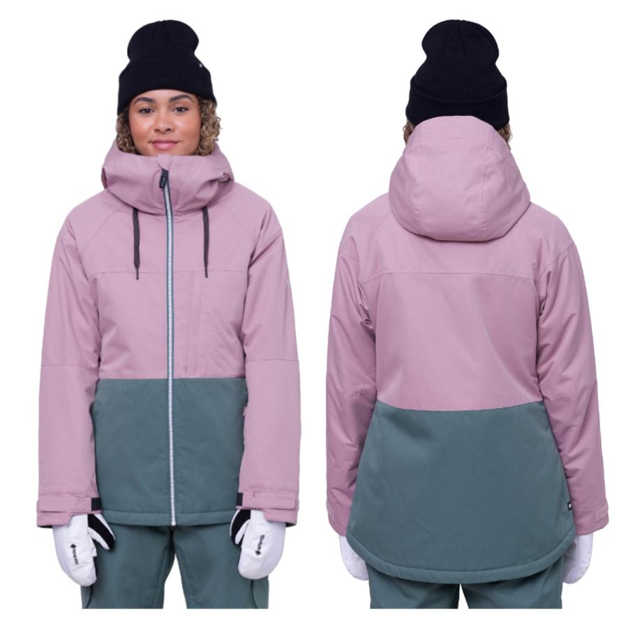 日本正規品 スノーボード ウェア シックスエイトシックス ジャケット 23-24 686 WOMEN'S ATHENA INSULATED JACKET Dusty Mauve Colorblock ウィメンズ 女性