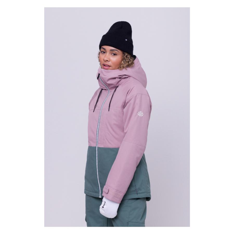 日本正規品 スノーボード ウェア シックスエイトシックス ジャケット 23-24 686 WOMEN'S ATHENA INSULATED JACKET Dusty Mauve Colorblock ウィメンズ 女性