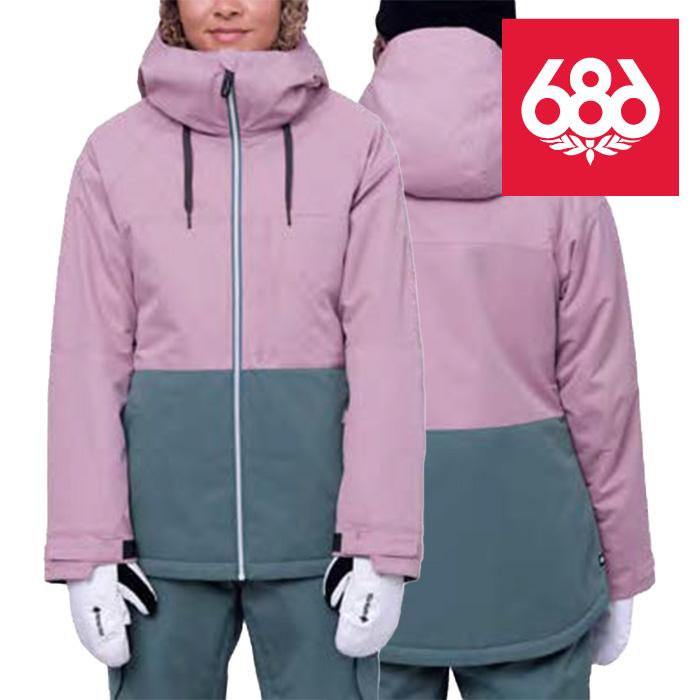 日本正規品 スノーボード ウェア シックスエイトシックス ジャケット 23-24 686 WOMEN'S ATHENA INSULATED JACKET Dusty Mauve Colorblock ウィメンズ 女性