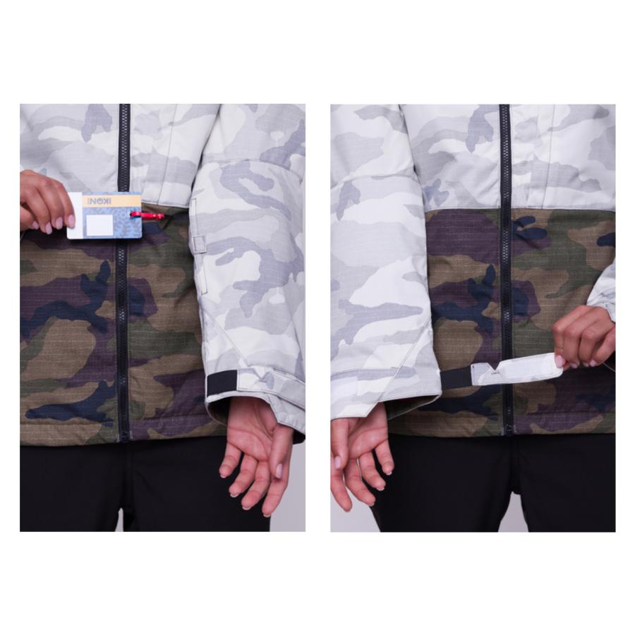 日本正規品 スノーボード ウェア シックスエイトシックス ジャケット 23-24 686 WOMEN'S ATHENA INSULATED JACKET White Camo Colorblock ウィメンズ 女性