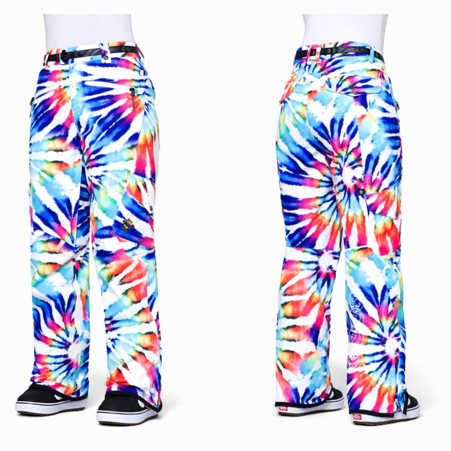 日本正規品 スノーボード ウェア シックスエイトシックス パンツ 23-24 686 WOMEN'S AURA INSULATED CARGO PANT Grateful Dead White Tie Dye カーゴパンツ