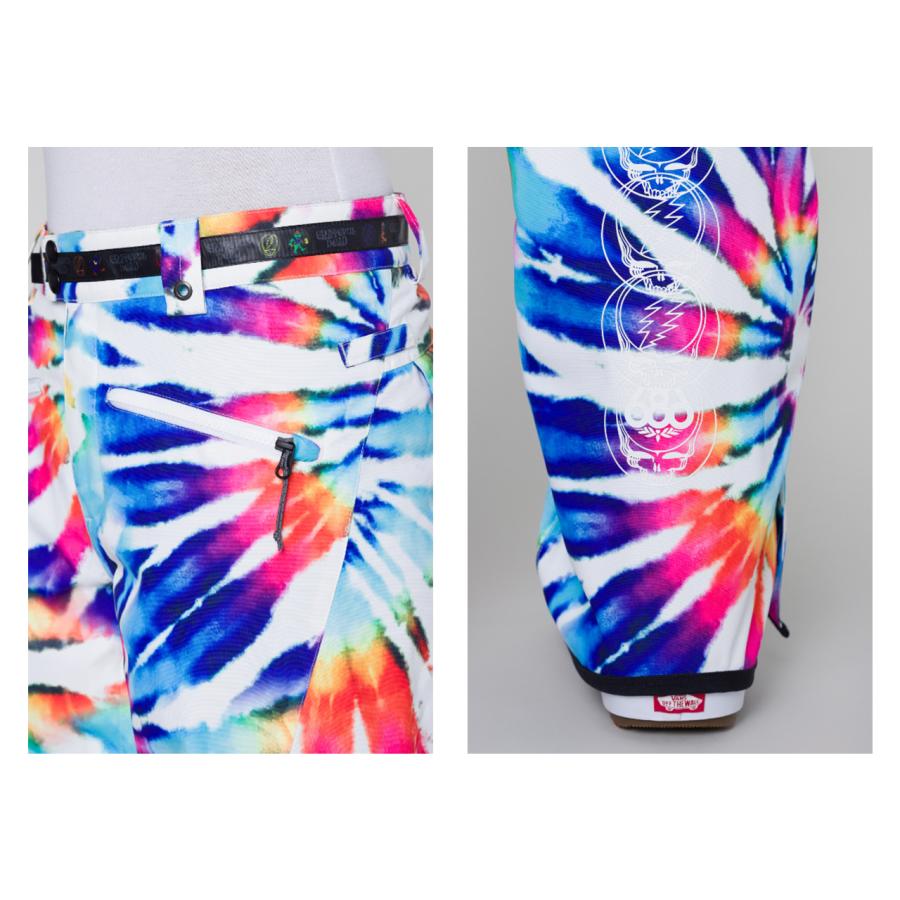 日本正規品 スノーボード ウェア シックスエイトシックス パンツ 23-24 686 WOMEN'S AURA INSULATED CARGO PANT Grateful Dead White Tie Dye カーゴパンツ