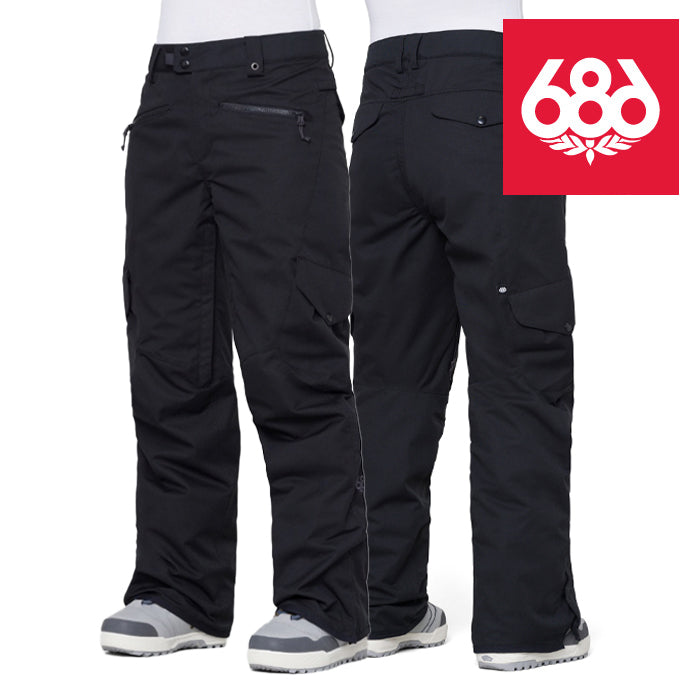 日本正規品 スノーボード ウェア シックスエイトシックス パンツ 23-24 686 WOMEN'S AURA INSULATED CARGO PANT Black ウィメンズ カーゴパンツ