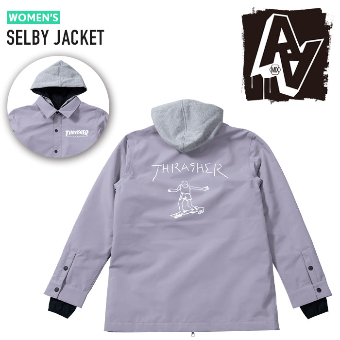 日本正規品 スノーボード ウェア ダブルエー ハードウェア ジャケット 23-24 AA HARDWEAR CO. SELBY JACKET Gonz Purple REGULAR FIT WOMEN'S ウィメンズ