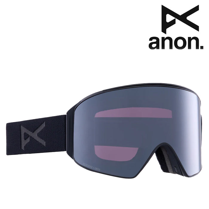 日本正規品スノーボード ゴーグル アノン 23-24 ANON M4 CYLINDRICAL GOGGLES + BONUS LENS + MFI FACE MASK - LOW BRIDGE FIT Smoke/Perceive Sunny Onyx