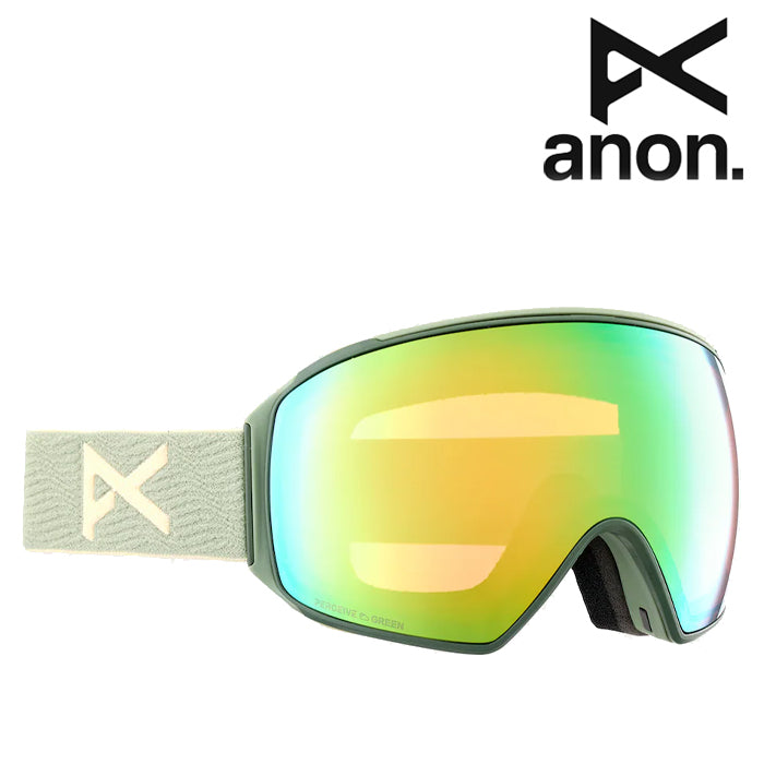 日本正規品 スノーボード ゴーグル アノン 23-24 ANON M4 TORIC GOGGLES + BONUS LENS + MFI FACE MASK - LOW BRIDGE FIT Hedge/Perceive Variable Green スキー