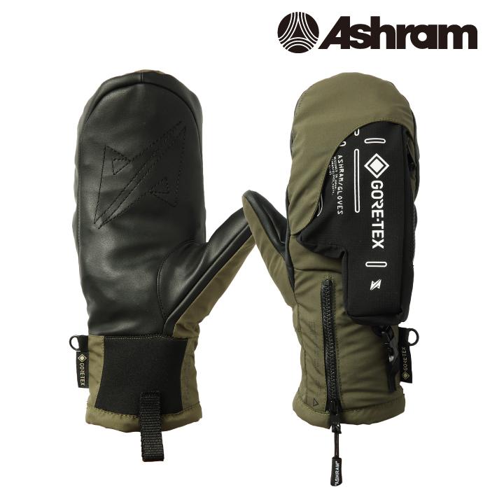 日本正規品 スノーボード グローブ アシュラム 23-24 ASHRAM ARMA Olive スキー ミット ミトン 手袋 GLOVE