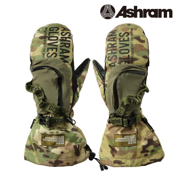 日本正規品 スノーボード グローブ アシュラム 23-24 ASHRAM POD Multi Camo スキー ミット ミトン 手袋 GLOVE