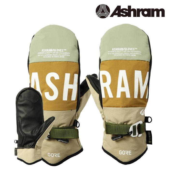 日本正規品 スノーボード グローブ アシュラム 23-24 ASHRAM DOGMA Lt.Green/Beige スキー ミット ミトン 手袋 GLOVE