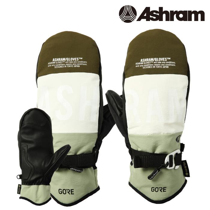 日本正規品 スノーボード グローブ アシュラム 23-24 ASHRAM DOGMA Olive/Lt.Green スキー ミット ミトン 手袋 GLOVE