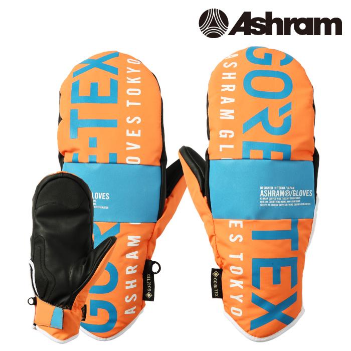 日本正規品 スノーボード グローブ アシュラム 23-24 ASHRAM PROFILE LOGO MITT Orange スキー ミット ミトン 手袋 GLOVE