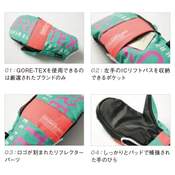 日本正規品 スノーボード グローブ アシュラム 23-24 ASHRAM PROFILE LOGO MITT Green スキー ミット ミトン 手袋 GLOVE