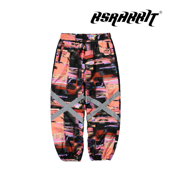 日本正規品 スノーボード ウエア ビエスラビット パンツ 23-24 BSRABBIT ORIGINAL POT-X REFLECTIVE JOGGER PANTS PINK PATTERN SNOWBOARD PANTS ユニセックス