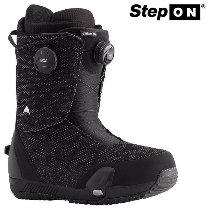 日本正規品 スノーボード バートン ステップオン ブーツ スワス 23-24 BURTON MEN'S SWATH STEP ON Black メンズ 男性 BOAフィットシステム 2024 スノボー