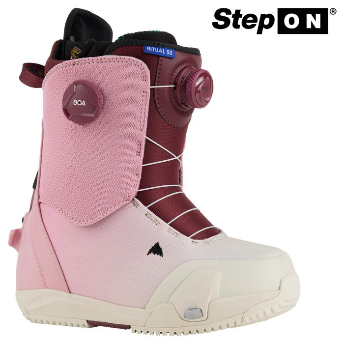 日本正規品 スノーボード バートン ステップオン ブーツ リチュアル 23-24 BURTON WOMEN'S RITUAL STEP ON Powder Blush BOAフィットシステム 2024 スノボー