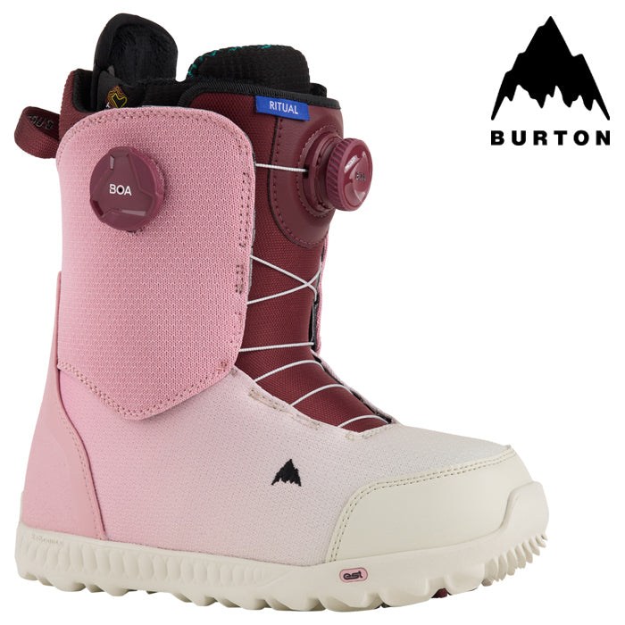 日本正規品 スノーボード ブーツ バートン リチュアル ボア 23-24 BURTON WOMEN'S RITUAL BOA Powder Blush ウィメンズ 女性 BOAフィットシステム 2024 スノボー