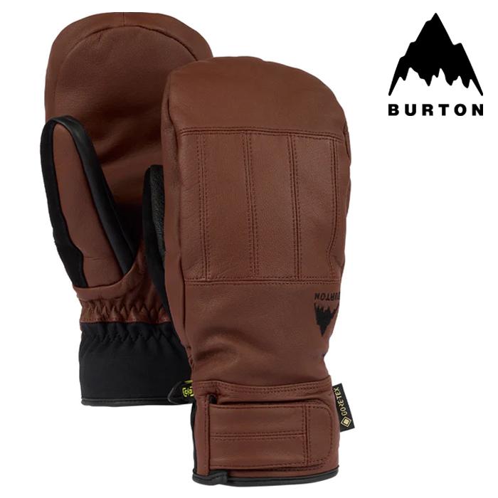 日本正規品 スノーボード グローブ バートン 23-24 BURTON MEN'S GONDY GORE-TEX LEATHER MITTENS Brown ゴアテックス ミトン 手袋 メンズ 男性