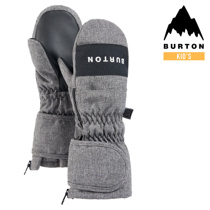 日本正規品 スノーボード グローブ バートン 23-24 BURTON TODDLERS' MITTENS Gray Heather ミトン ミット 手袋 キッズ YOUTH 子供