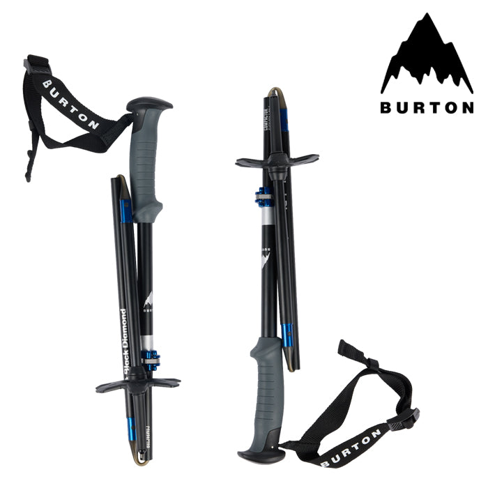 BURTON バートン スプリットボード ポール 23-24 X BLACK DIAMOND COMPACTOR POLES Black/Blue スノーボード スプリットボード アクセサリー 日本正規品