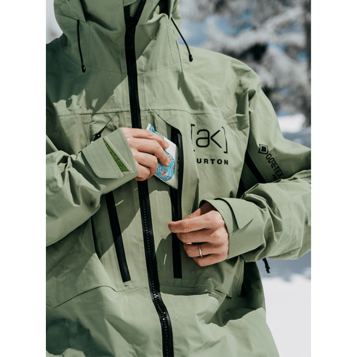 日本正規品 スノーボード ウェア バートン ジャケット 23-24 BURTON MEN'S [AK] HOVER GORE-TEX PRO 3L JACKET Hedge Green メンズ 男性 ゴアテックス