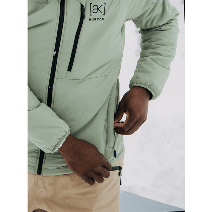 日本正規品 スノーボード ウェア バートン ジャケット 23-24 BURTON MEN'S [AK] HELIUM HOODED STRETCH INSULATED JACKET Hedge Green メンズ 男性