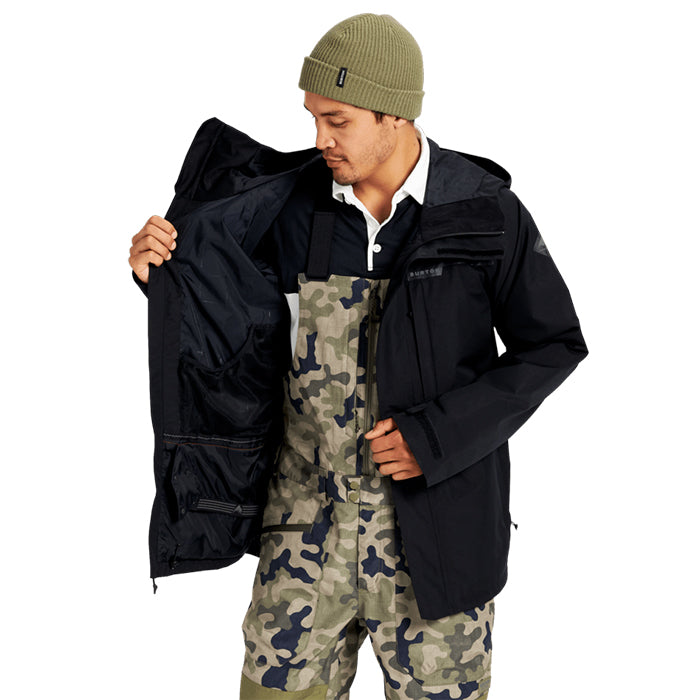 日本正規品 スノーボード ウェア バートン ジャケット 23-24 BURTON MEN'S POWLINE GORE-TEX 2L JACKET True Black メンズ 男性 ゴアテックス