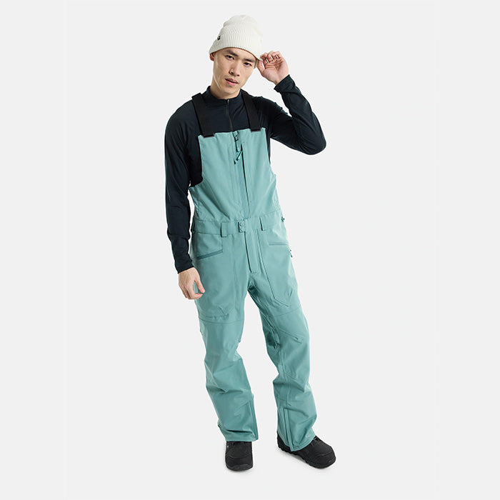 日本正規品 スノーボード ウェア バートン パンツ 23-24 BURTON MEN'S RESERVE 2L BIB PANTS Rock Lichen メンズ 男性 リザーブ ビブパンツ