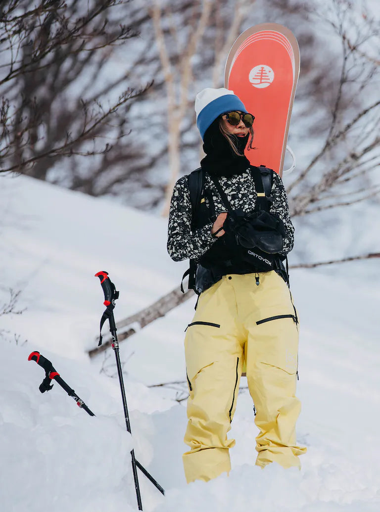 日本正規品 スノーボード ウェア バートン パンツ 23-24 BURTON WOMEN'S [AK] TUSK GORE-TEX PRO 3L HI-TOP BIB PANTS Buttermilk ウィメンズ ビブパンツ