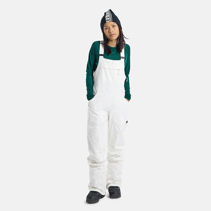 日本正規品 スノーボード ウェア バートン パンツ 23-24 BURTON WOMEN'S AVALON GORE-TEX 2L BIB PANTS Stout White ウィメンズ ゴアテックス ビブパンツ