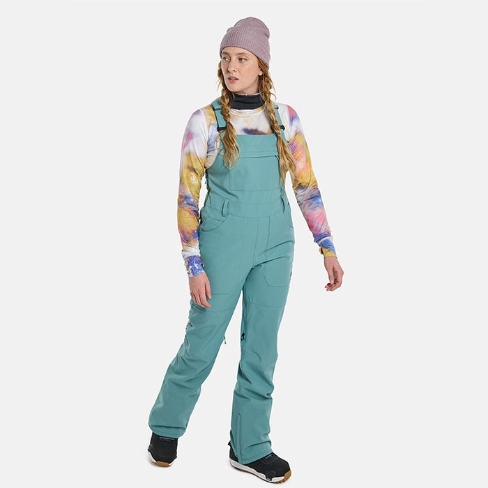 日本正規品 スノーボード ウェア バートン パンツ 23-24 BURTON WOMEN'S AVALON STRETCH 2L BIB PANTS Rock Lichen ウィメンズ 女性 ビブパンツ