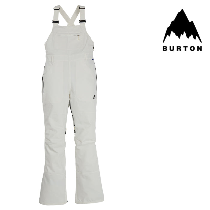 日本正規品 スノーボード ウェア バートン パンツ 23-24 BURTON WOMEN'S AVALON STRETCH 2L BIB PANTS Stout White ウィメンズ 女性 ビブパンツ