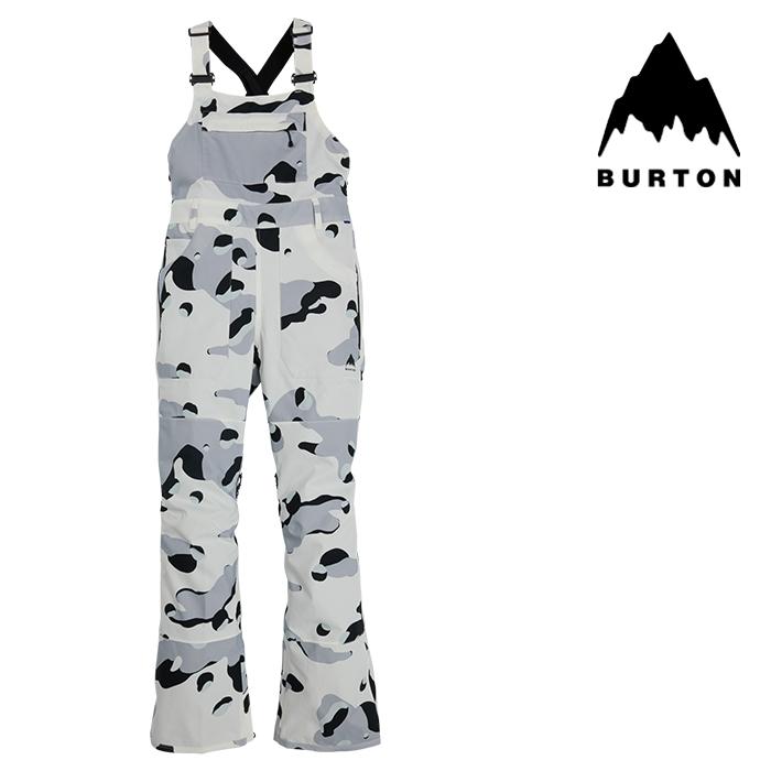 日本正規品 スノーボード ウェア バートン パンツ 23-24 BURTON WOMEN'S AVALON STRETCH 2L BIB PANTS Stout White Cookie Camo ウィメンズ ビブパンツ