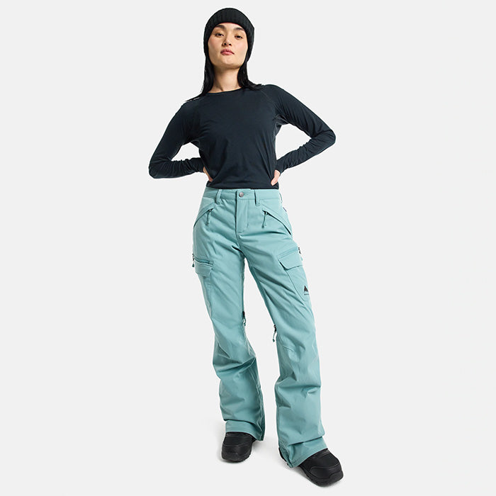 日本正規品 スノーボード ウェア バートン パンツ 23-24 BURTON WOMEN'S GLORIA STRETCH 2L PANTS Rock Lichen ウィメンズ 女性