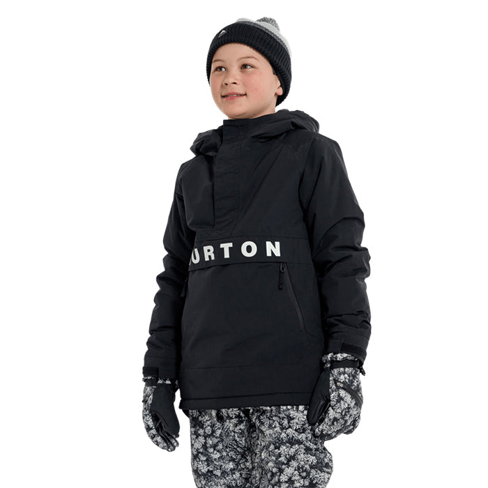 日本正規品 スノーボード ウェア バートン ジャケット 23-24 BURTON KIDS' FROSTNER 2L ANORAK JACKET True Black キッズ 子供 アノラック