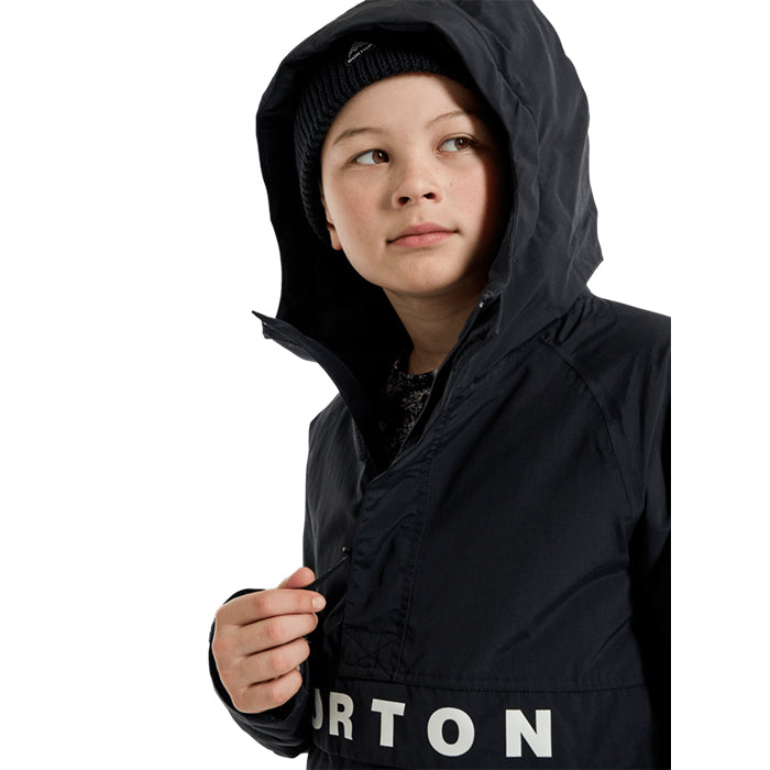 日本正規品 スノーボード ウェア バートン ジャケット 23-24 BURTON KIDS' FROSTNER 2L ANORAK JACKET True Black キッズ 子供 アノラック