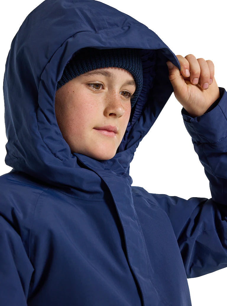 日本正規品 スノーボード ウェア バートン ジャケット 23-24 BURTON KIDS' FROSTNER 2L ANORAK JACKET Dress Blue/Galaxy Green キッズ 子供 アノラック