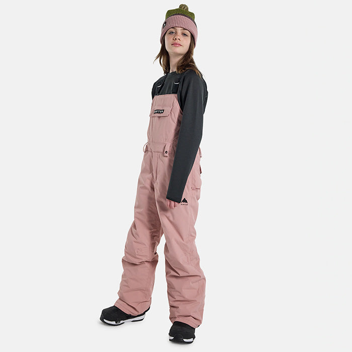 日本正規品 スノーボード ウェア バートン パンツ 23-24 BURTON KIDS' SKYLAR 2L BIB PANTS Powder Blush キッズ YOUTH 子供 ビブパンツ