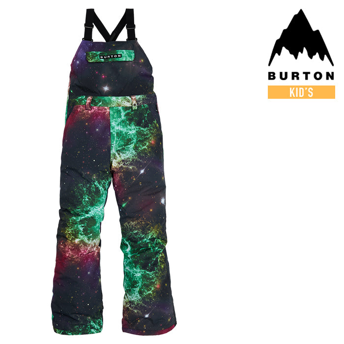 日本正規品 スノーボード ウェア バートン パンツ 23-24 BURTON KIDS' SKYLAR 2L BIB PANTS Painted Planets キッズ YOUTH 子供 ビブパンツ