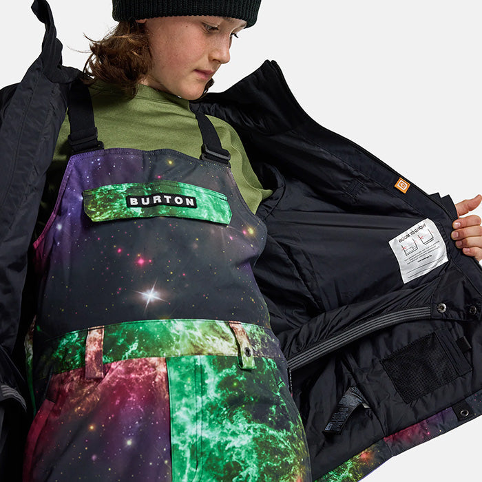 日本正規品 スノーボード ウェア バートン ジャケット 23-24 BURTON BOYS' LODGEPOLE 2L JACKET True Black/Painted Planets キッズ YOUTH 子供