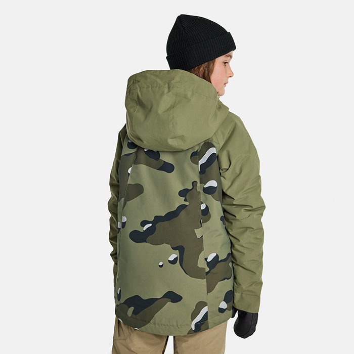 日本正規品 スノーボード ウェア バートン ジャケット 23-24 BURTON BOYS' LODGEPOLE 2L JACKET Forest Moss Cookie Camo キッズ YOUTH 子供