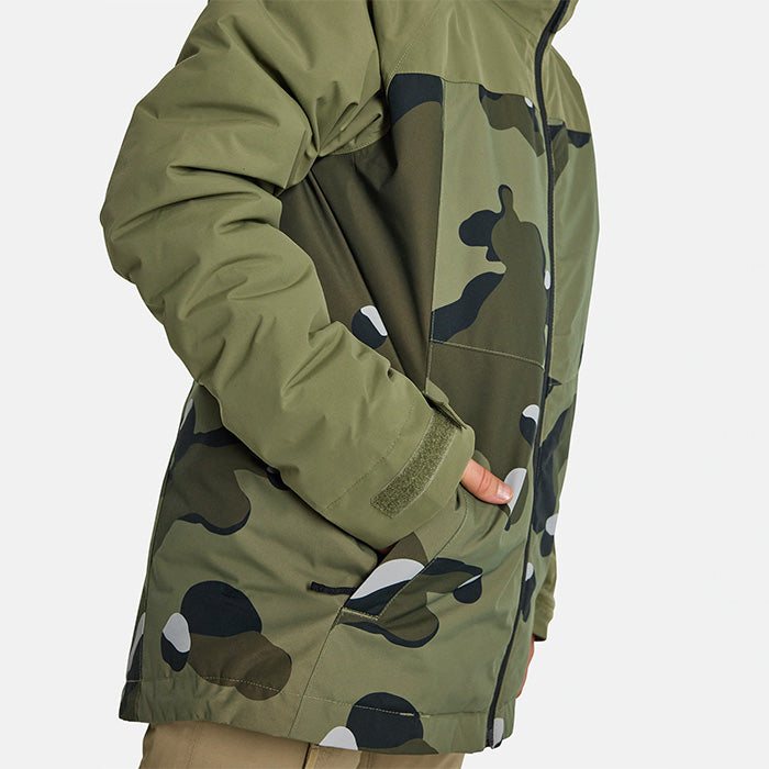 日本正規品 スノーボード ウェア バートン ジャケット 23-24 BURTON BOYS' LODGEPOLE 2L JACKET Forest Moss Cookie Camo キッズ YOUTH 子供