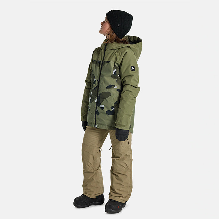 日本正規品 スノーボード ウェア バートン ジャケット 23-24 BURTON BOYS' LODGEPOLE 2L JACKET Forest Moss Cookie Camo キッズ YOUTH 子供