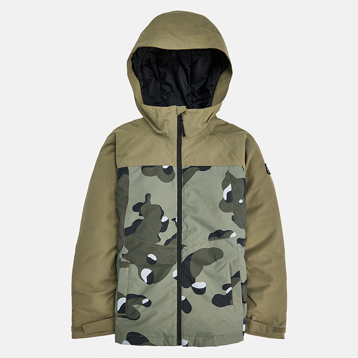 日本正規品 スノーボード ウェア バートン ジャケット 23-24 BURTON BOYS' LODGEPOLE 2L JACKET Forest Moss Cookie Camo キッズ YOUTH 子供