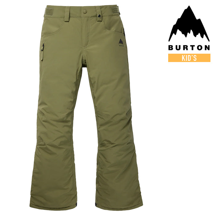 日本正規品 スノーボード ウェア バートン パンツ 23-24 BURTON BOYS' BARNSTORM 2L PANTS Martini Olive ボーイズ バーンストーム キッズ YOUTH 子供