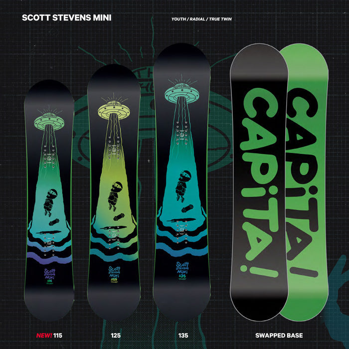 日本正規品 スノーボード 板 キャピタ スコット スティーブンス ミニ 23-24 CAPITA SCOTT STEVENS MINI Camber KID'S キャンバー YOUTH キッズ 子供 SNOWBOARD