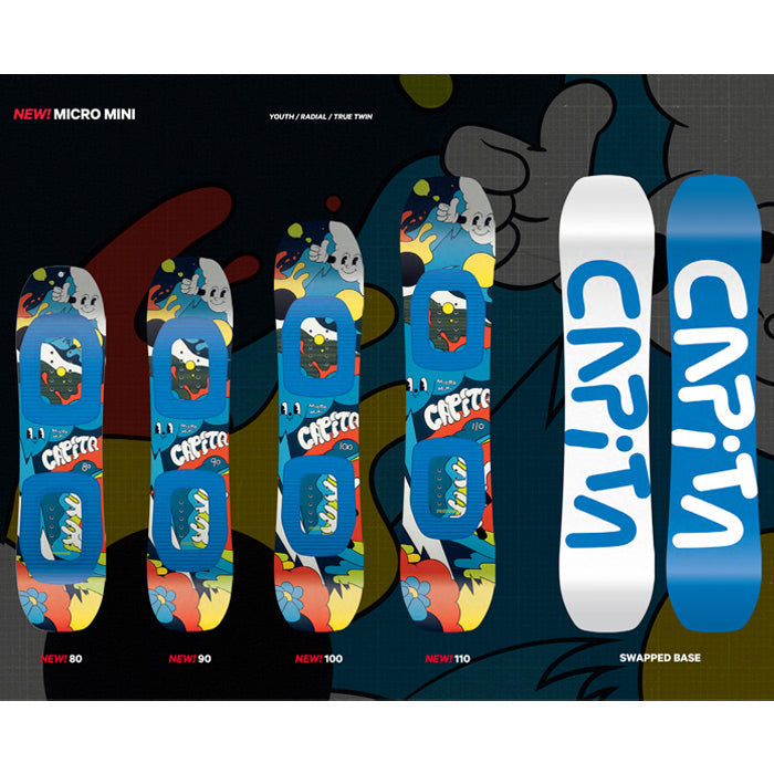 日本正規品 スノーボード 板 キャピタ マイクロ ミニ 23-24 CAPITA MICRO MINI Camber KIDS' キャンバー YOUTH キッズ 子供 SNOWBOARD