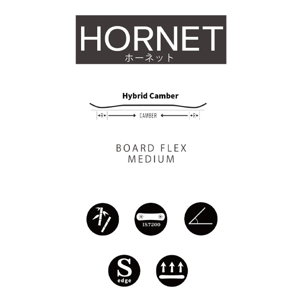 日本正規品 スノーボード クロージャ 23-24 CROOJA HORNET ホーネット Camber キャンバー UNISEX ユニセックス 男性 女性 板 SNOWBOARD